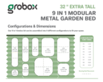 32" Tall 9-In-1 Modular Garden Kit