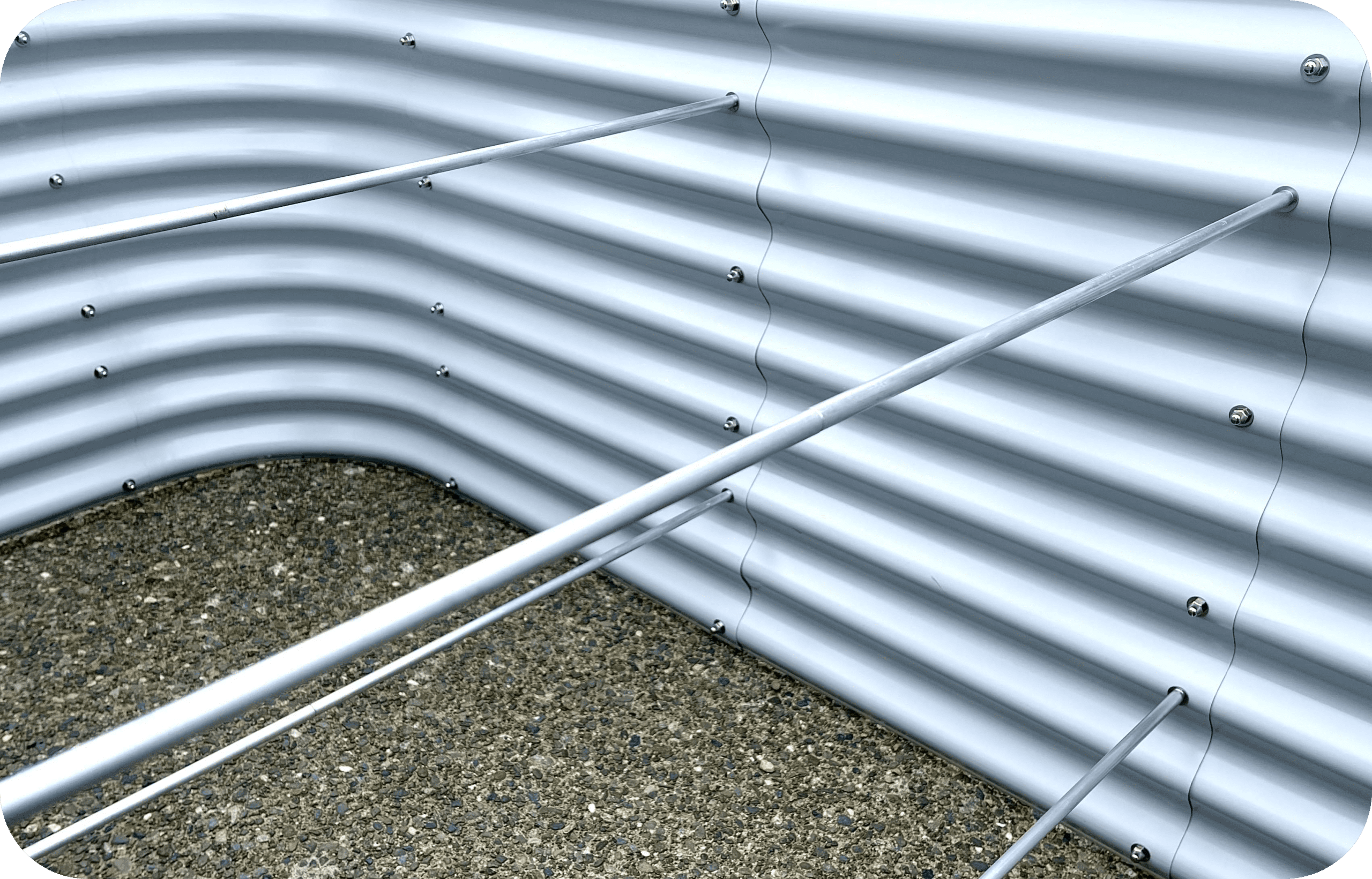 aluminum bracing rod reinforcing strong metal garden bed