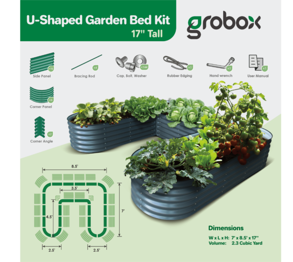17" Tall U-shaped Garden Kit